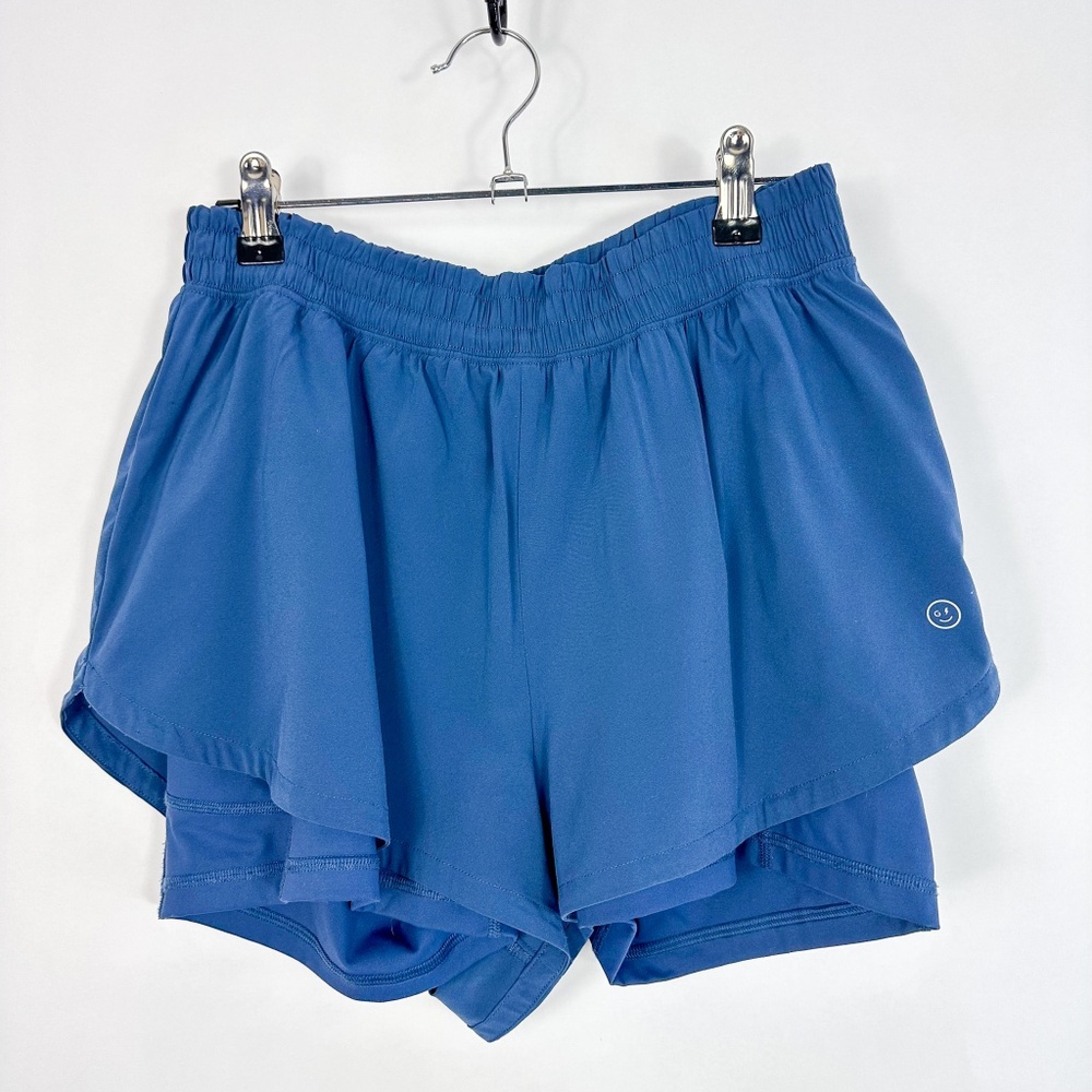 Gilly Hicks Blue Layered Athletic Shorts